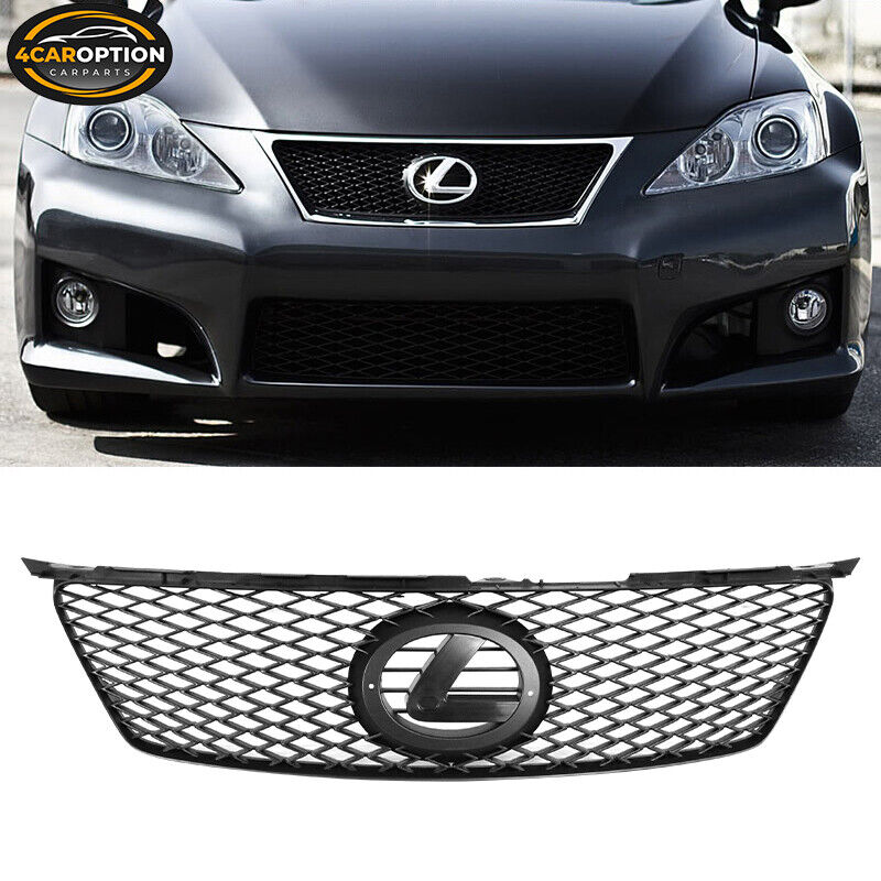 Fits 06-08 Lexus IS250 350 ISF Is-F Style Front Bumper Hood Mesh Grille Black