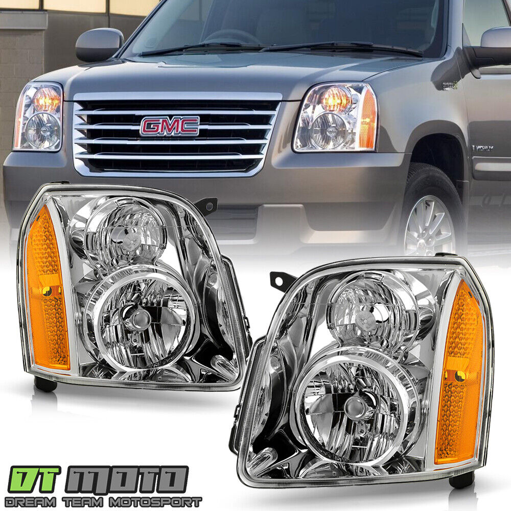 2007-2014 GMC Yukon XL 1500 2500 Headlights HeadLamps Replacement Left+Right Set