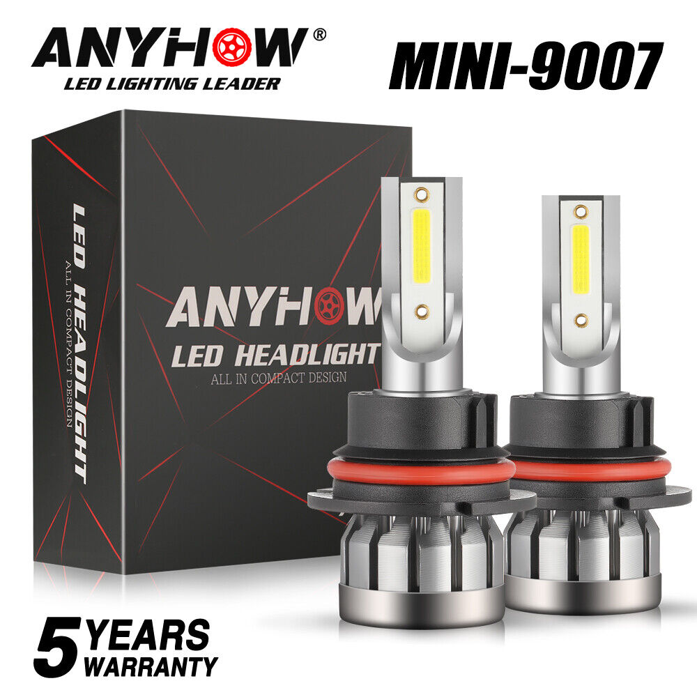9007 HB5 CREE LED Headlight Bulbs Conversion Kit High Low Beam 6000K Super White