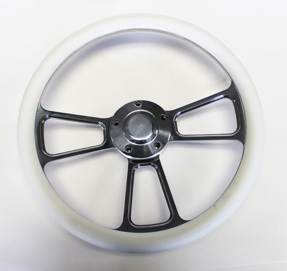 1960 - 1963 1/2 Comet Falcon White and Billet Steering Wheel 14