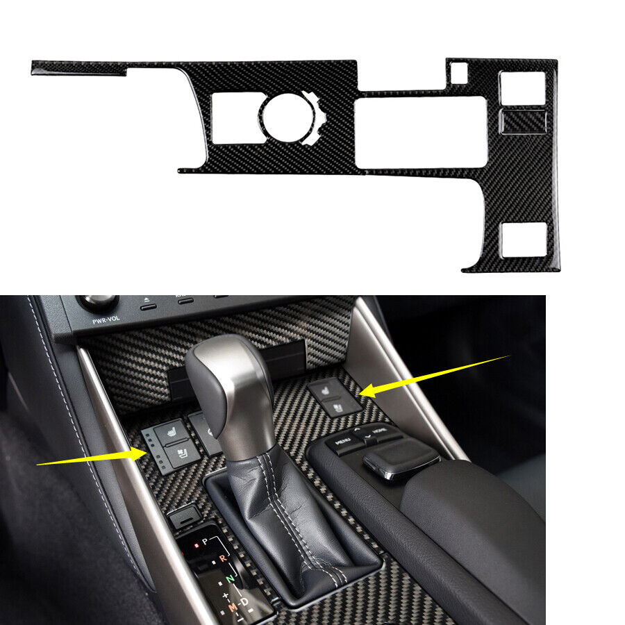 Carbon Fiber Gear Shift Box Panel Cover Trim For LEXUS IS250 IS350 2014-2018 