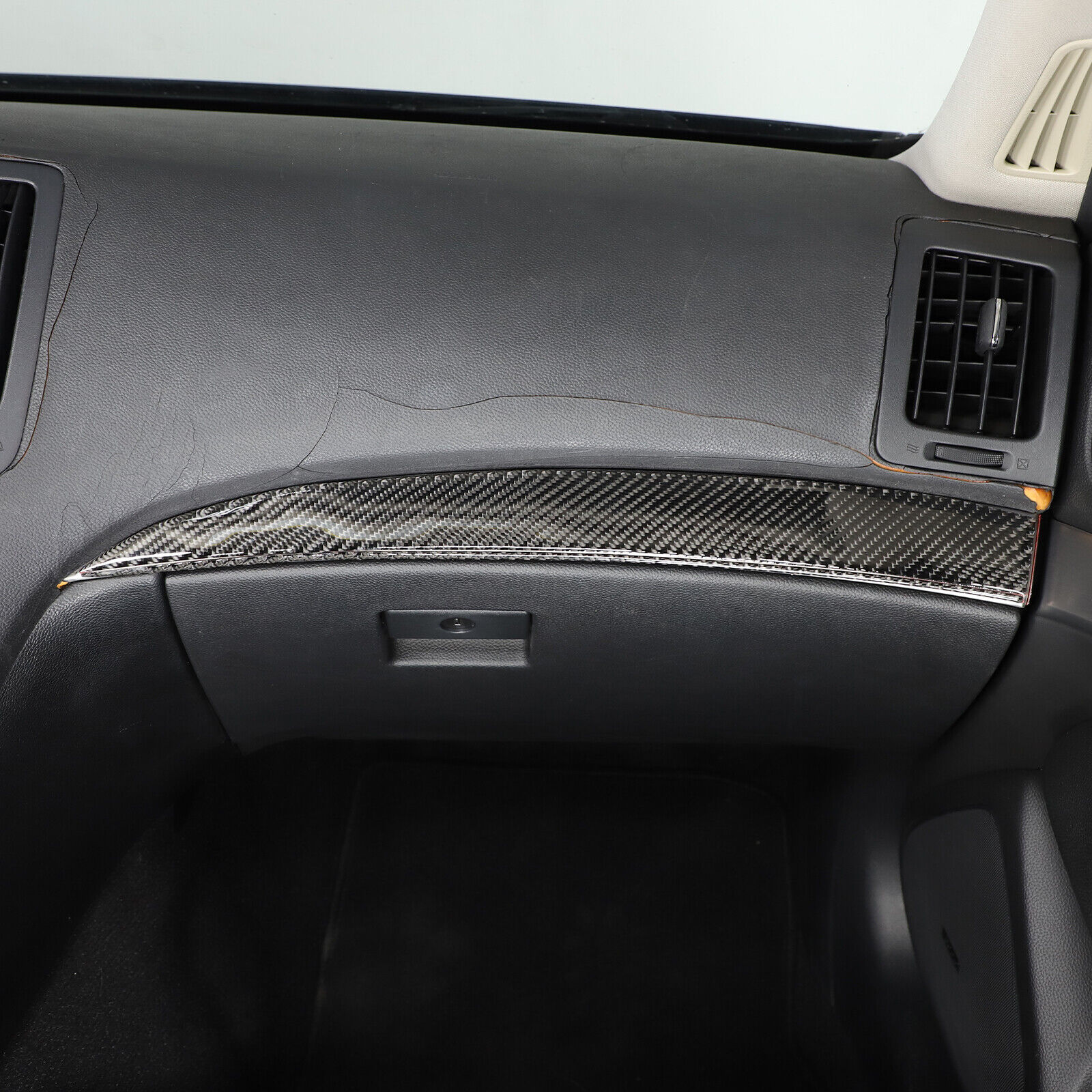 Carbon Fiber Passenger Side Dash Panel Trim Sticker Fits Infiniti G25 G35 G37