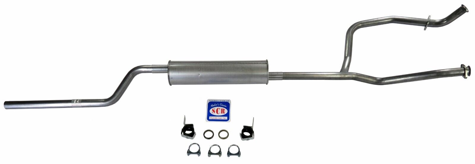 1966-1974 Bronco V8 302 Single Exhaust System with Stock Muffler