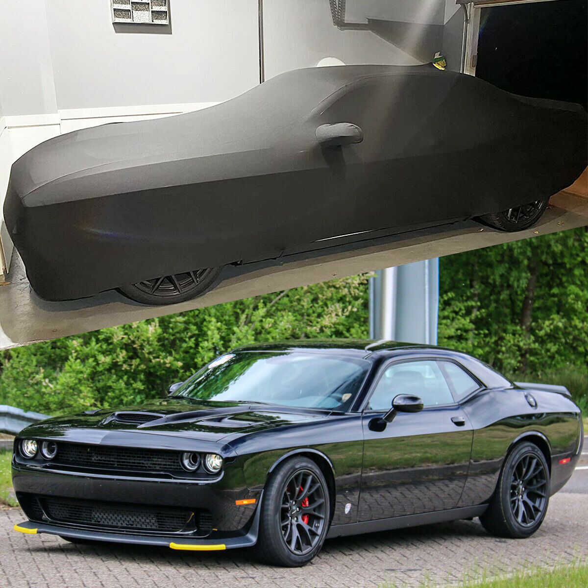 For Dodge Challenger Hellcat 2008-2022 Car Full Cover Stretch Dust Proof Indoor