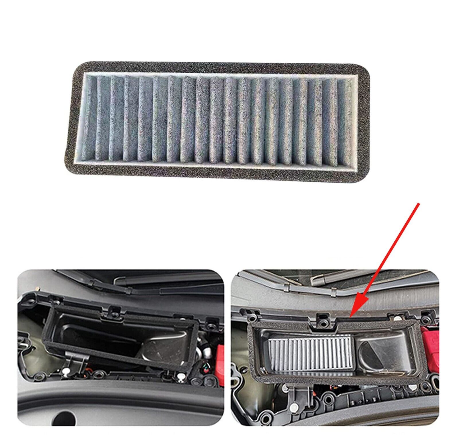 For Tesla Model 3 2021,Air Intake Filter Activated Carbon A/C Inlet Vent Filter
