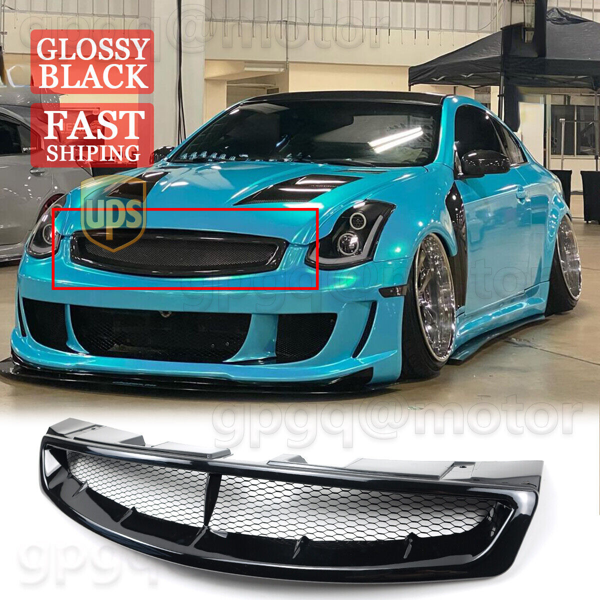 For Infiniti G35 2DR Coupe 03-07 Painted JDM Sport Style Front Hood Mesh Grille