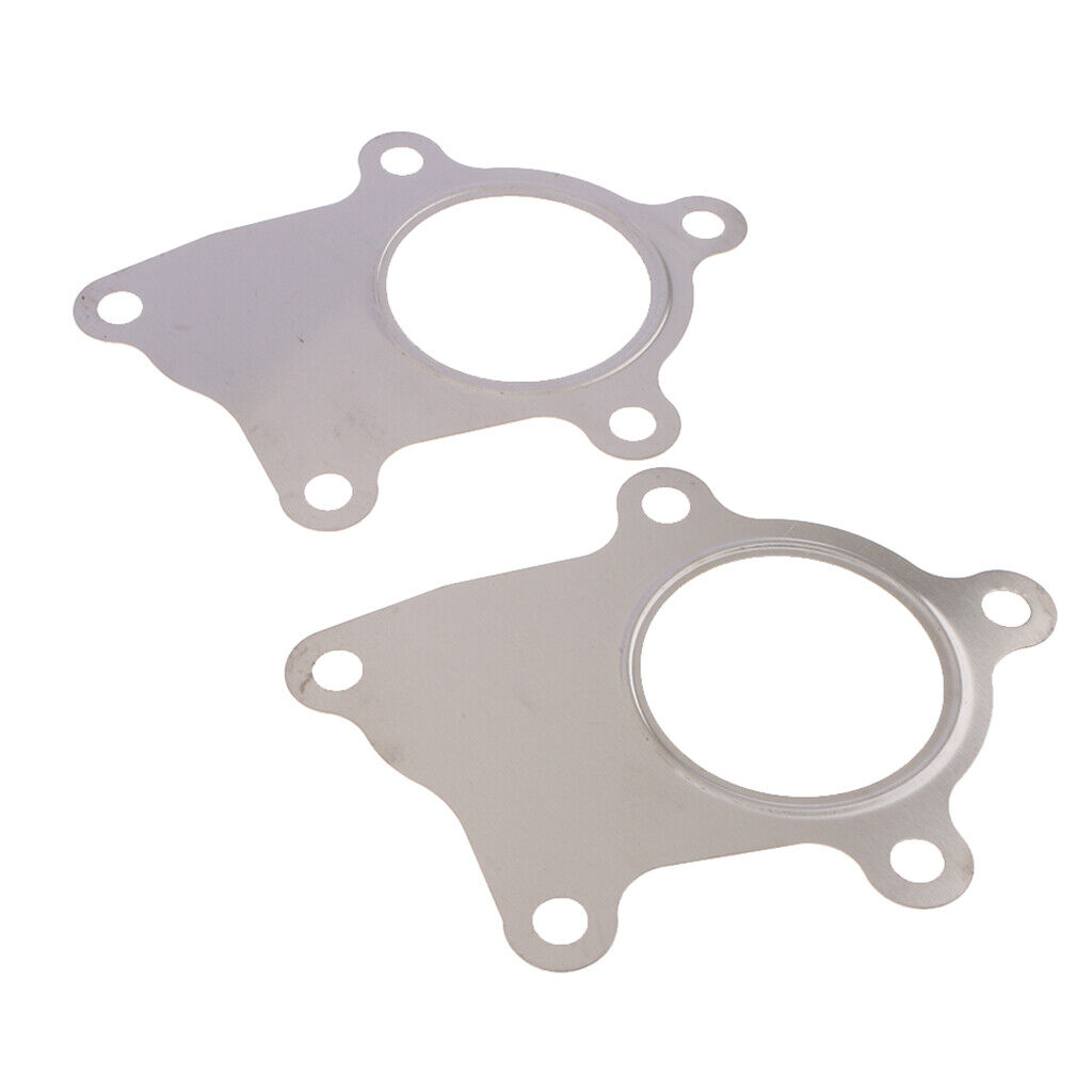 Stainless Steel Turbo Charger Downpipe Flange Gasket 5Bolt Weldable - 2 Pieces