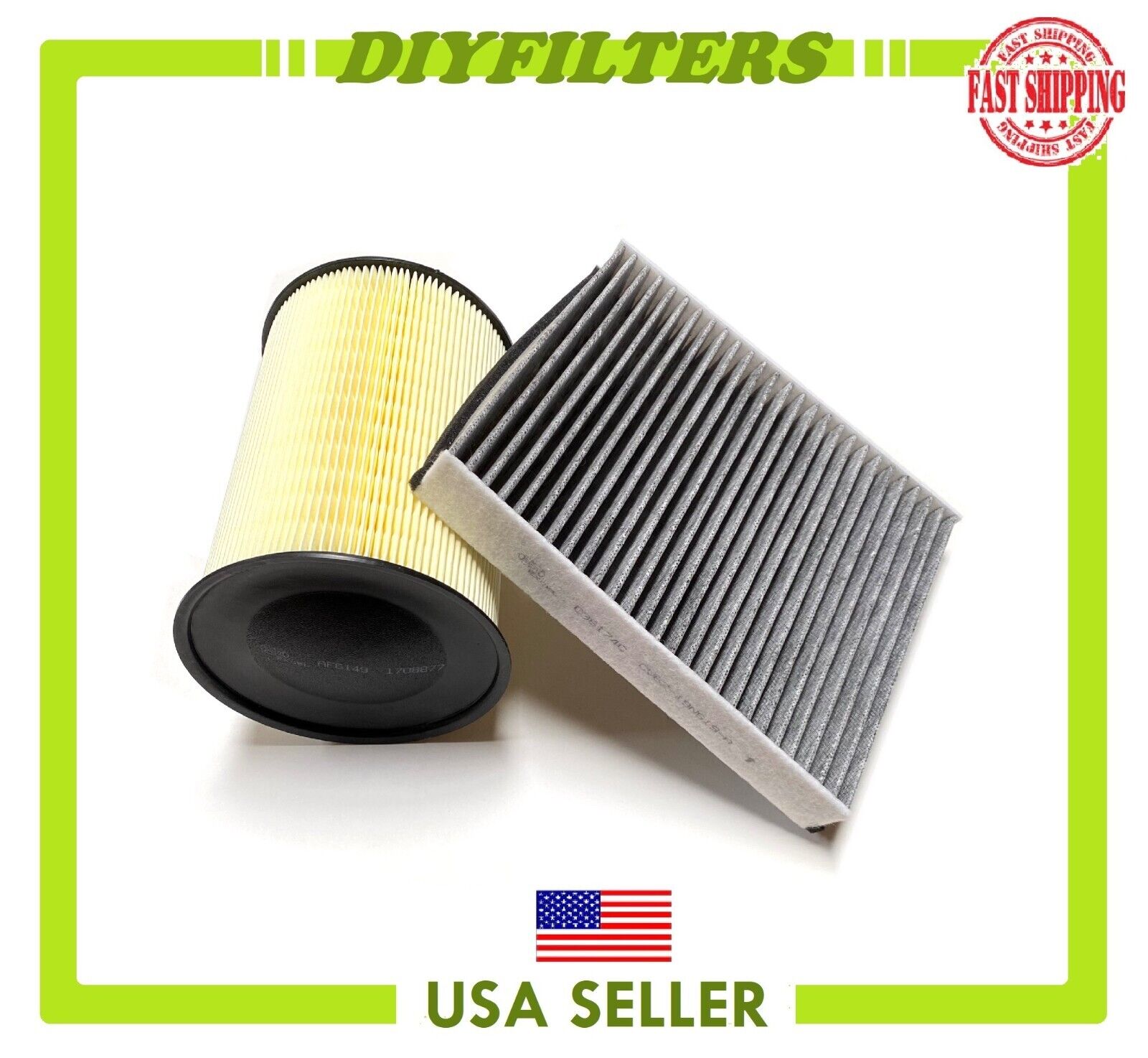 Engine & Carbon Cabin Air Filter for 2013 - 19 Ford Escape 2015 -19 Lincoln MKC