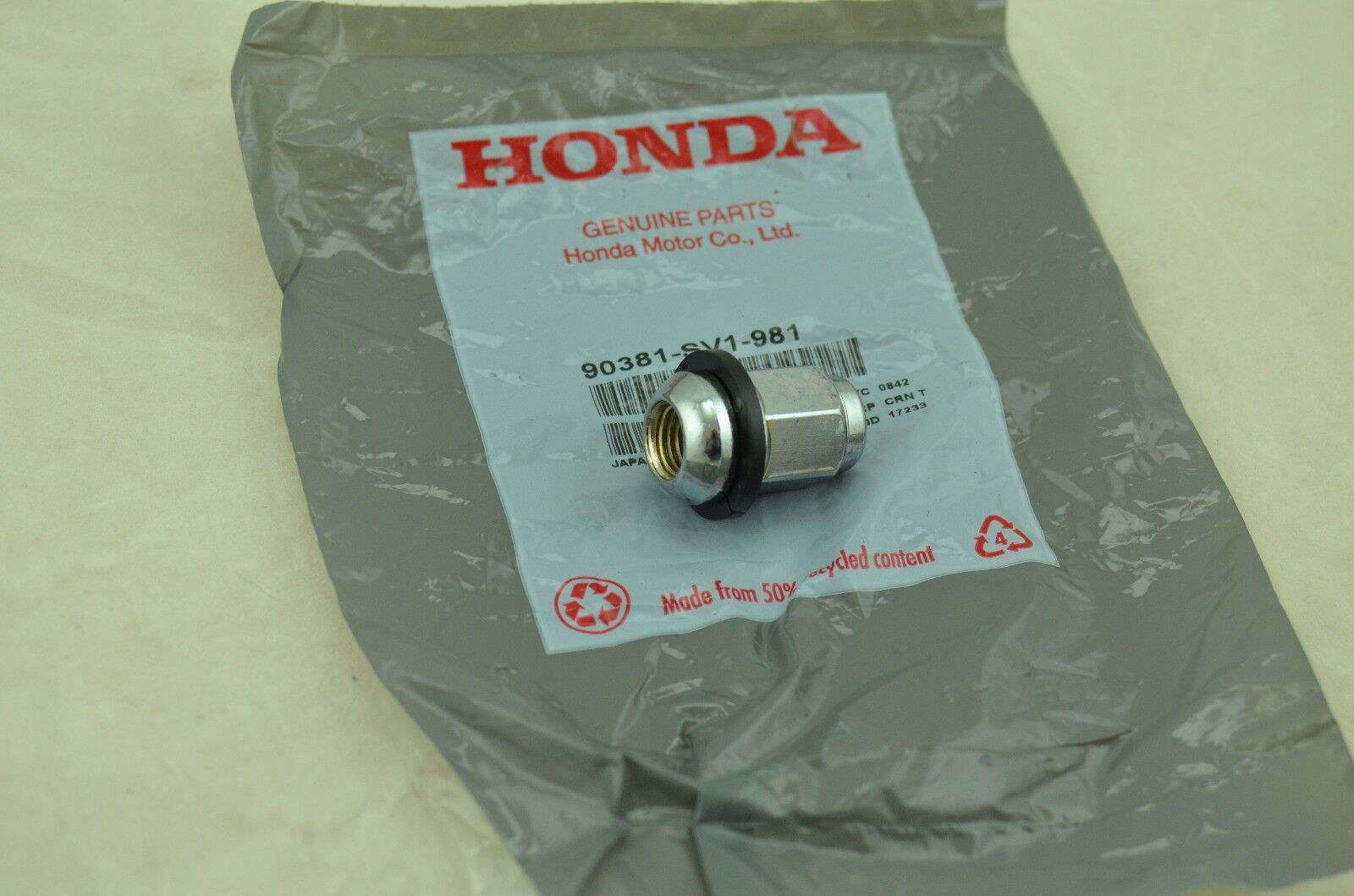 NEW Genuine Honda OEM - Single Wheel Lug Nut with Retainer - 90381-SV1-981