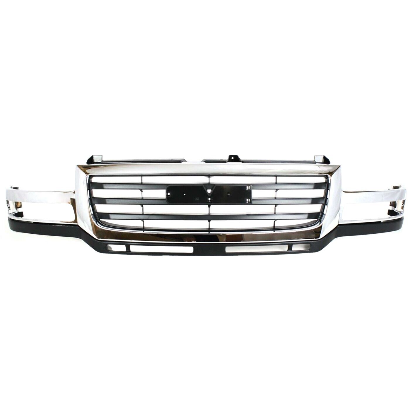 Grille 03-07 For GMC Sierra 2500/3500 HD Chr Shell w/Black Insert Fit 07 Classic