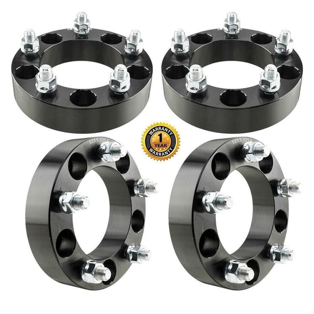 4pc 1.5 inch thick 5x5.5 Dodge Black Wheel Spacers 9/16\