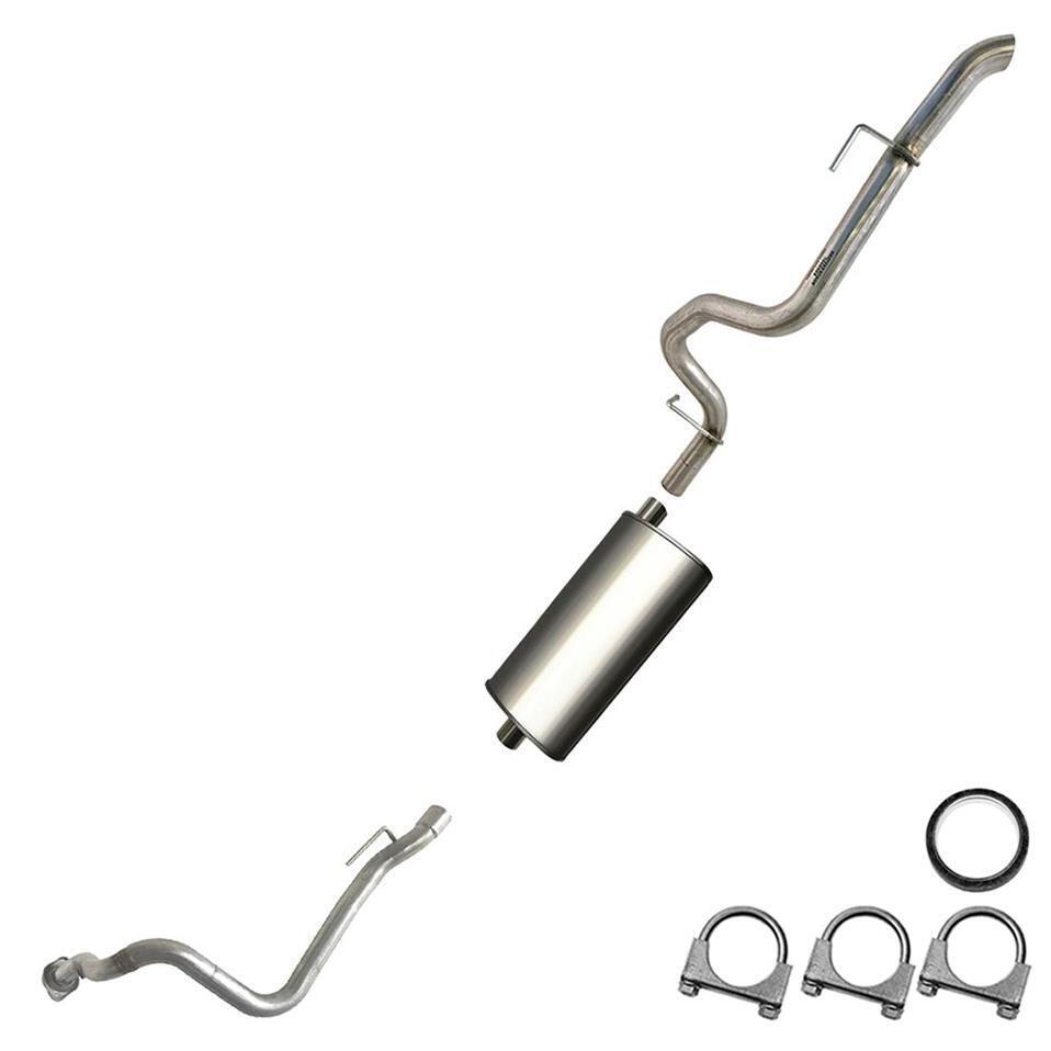 Stainless Steel Front Pipe Muffler Tailpipe Exhaust Kit fits 96-99 Cherokee 4.0L