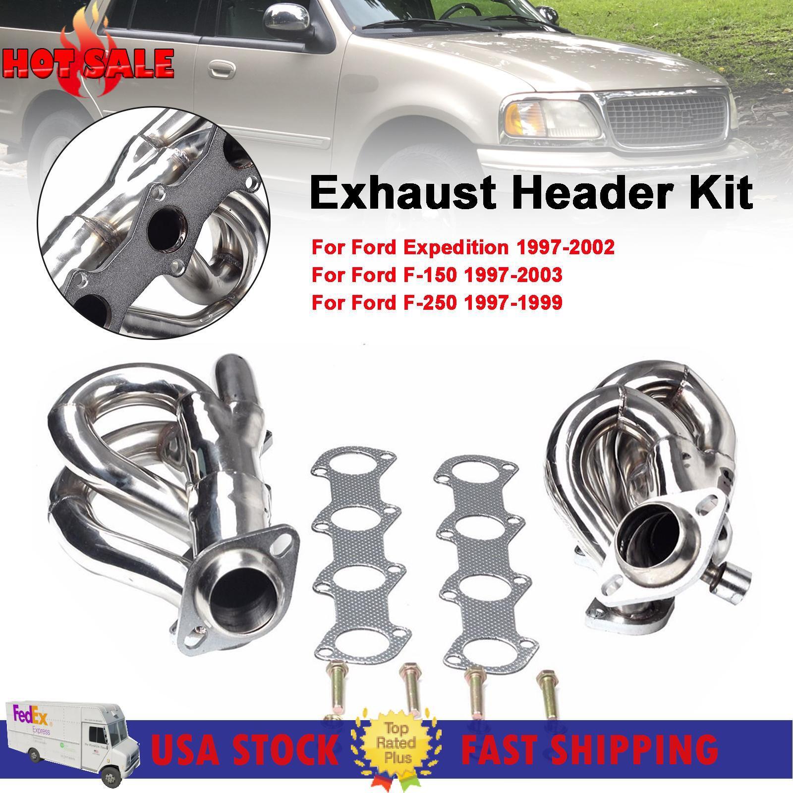 Tubular Shorty Exhaust Header Manifold Fit Ford Expedition 1997-2002 Fit F150