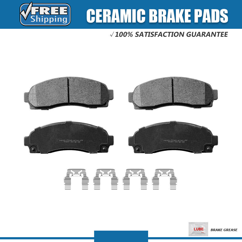 Front Ceramic Brake Pads w/Hardware for Ford Explorer Ranger Mercury Mountaineer