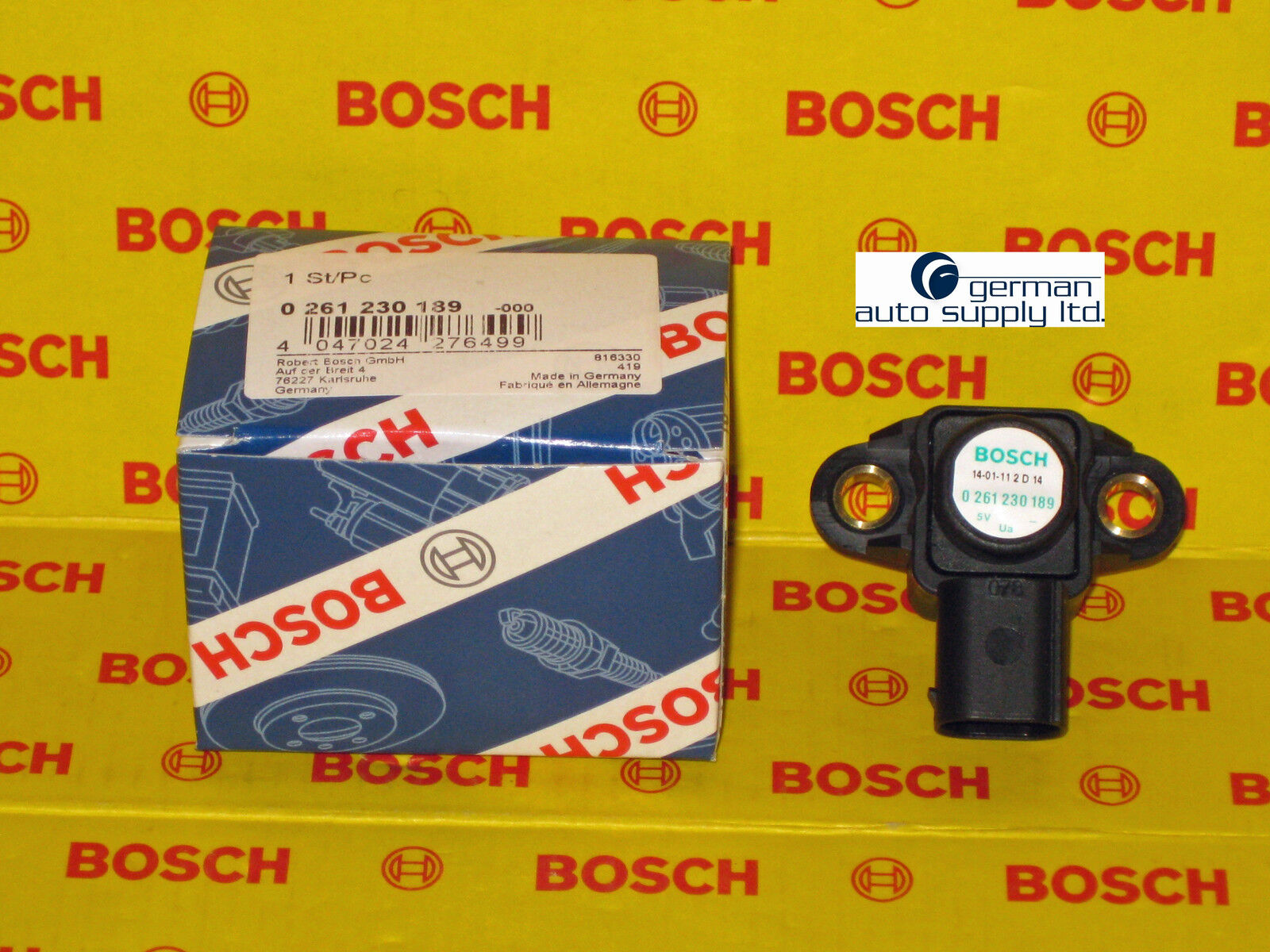 Mercedes-Benz Manifold Absolute Pressure Sensor - BOSCH - 0261230189 - NEW MAP