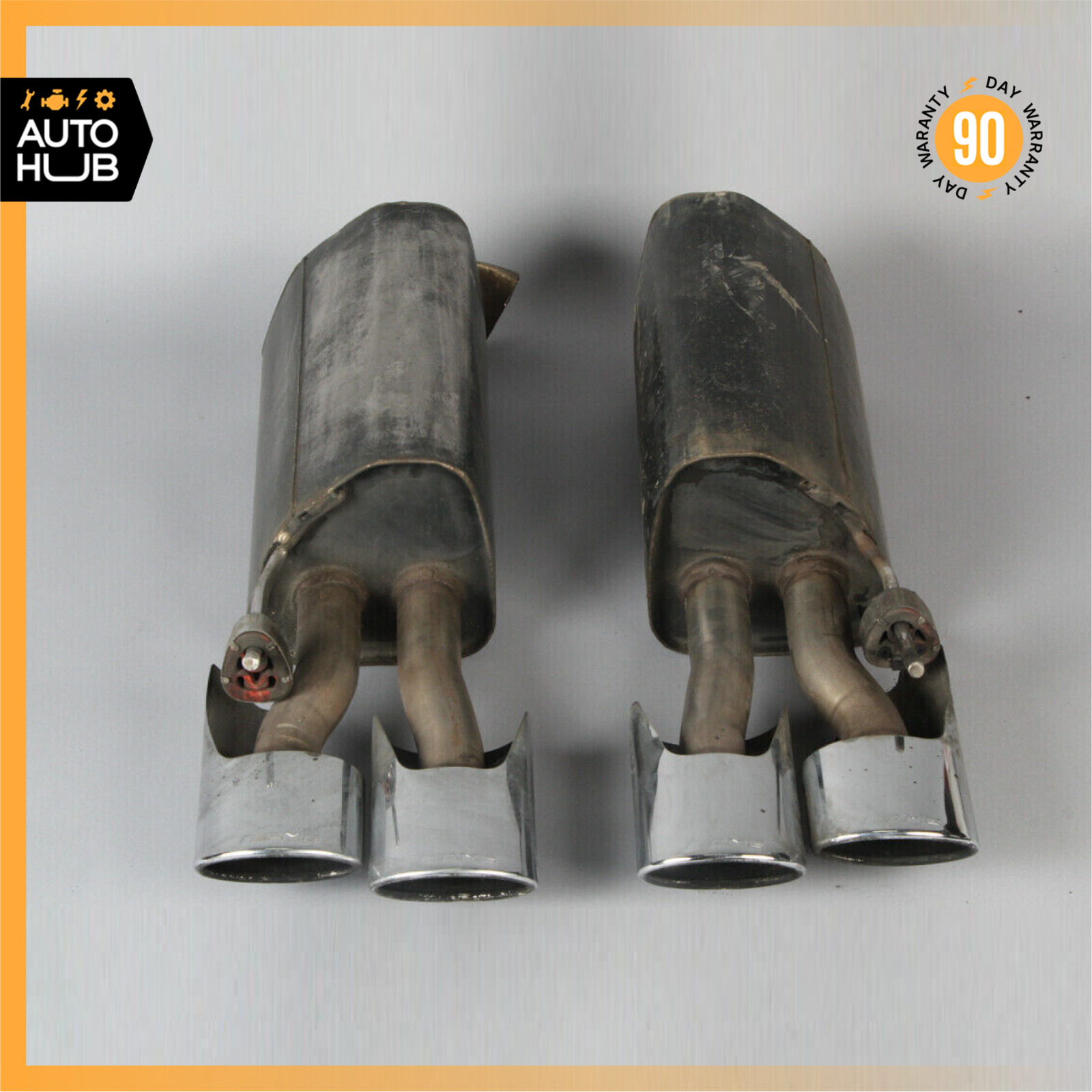 03-06 Mercedes W220 S55 S65 CL65 AMG Exhaust Muffler Quad Tips Left and Right