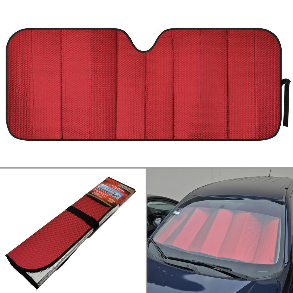 Auto Sunshade Red Foil Reflective Sun Shade for Car Cover Visor Jumbo Size