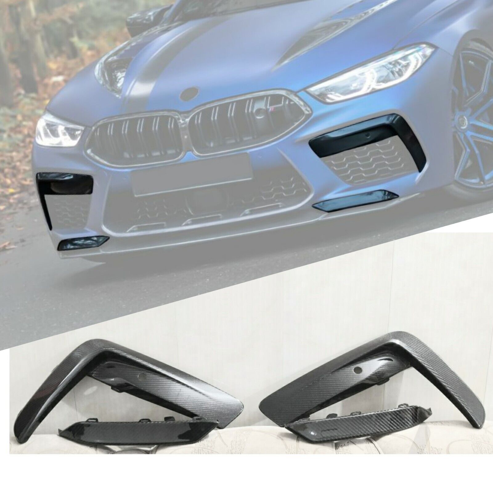 Carbon Bumper Covers for BMW M8 (left and right side)
