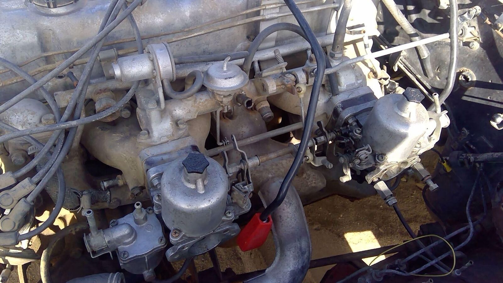 70 71 Datsun 240z Complete Intake Manifold Carburetors Throttle Linkage 2.4l L24
