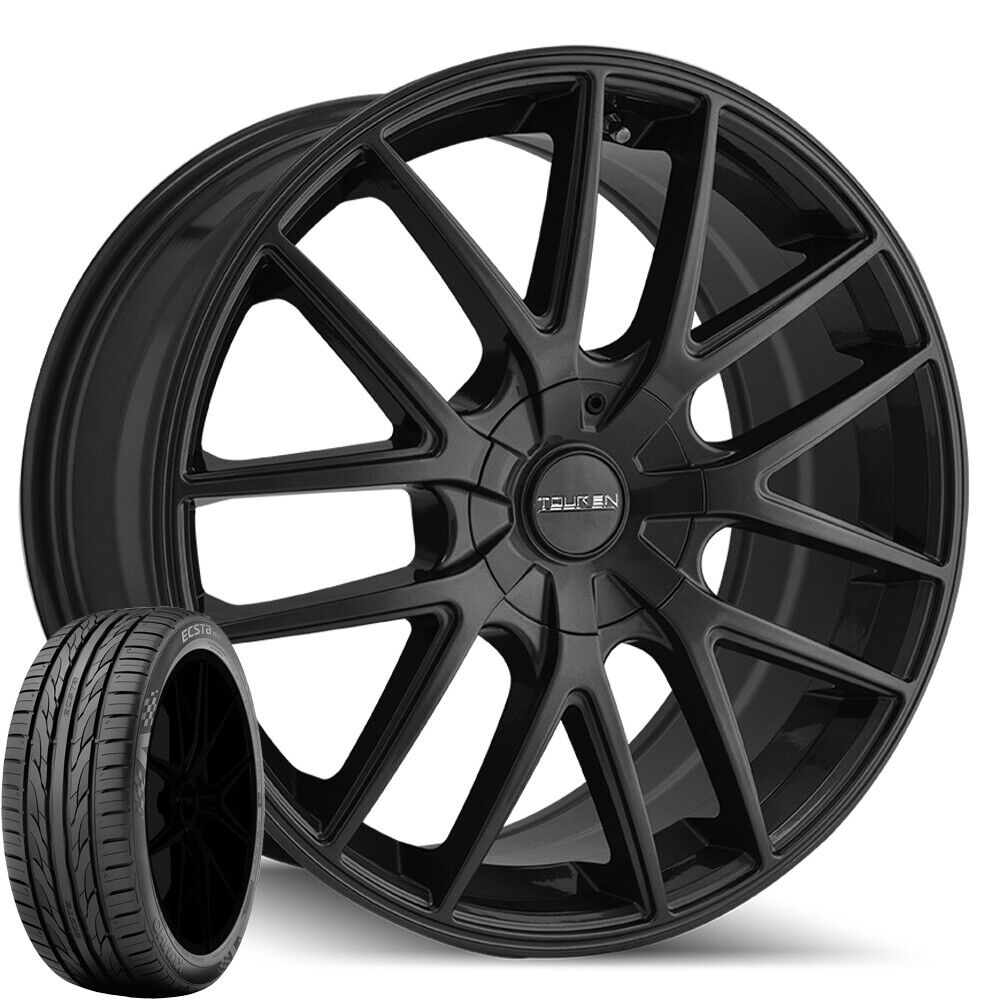(Set of 4) TR60 18x8 5x112/5x120 Matte Black Rims w/225/40ZR18 Kumho PS31 Tires