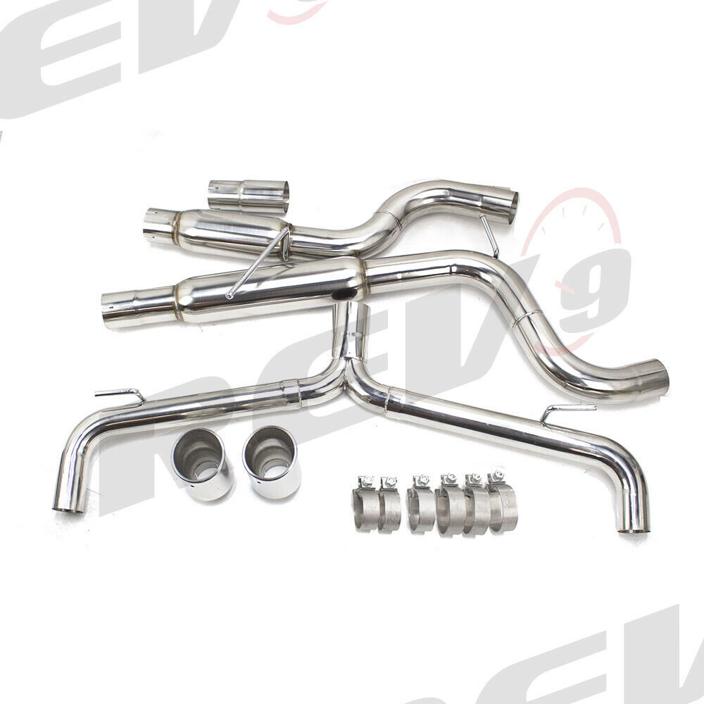 REV9 STRAIGHT PIPE EXHAUST KIT STAINLESS FOR VW GOLF GTI 19-21 TURBO 2.0L MK7.5