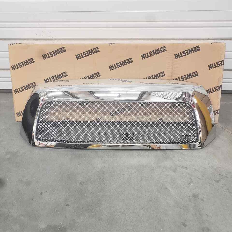 FITS TOYOTA TUNDRA 2007-2009 STAINLESS STEEL MESH GRILL SHELL REPLACEMENT CHROME