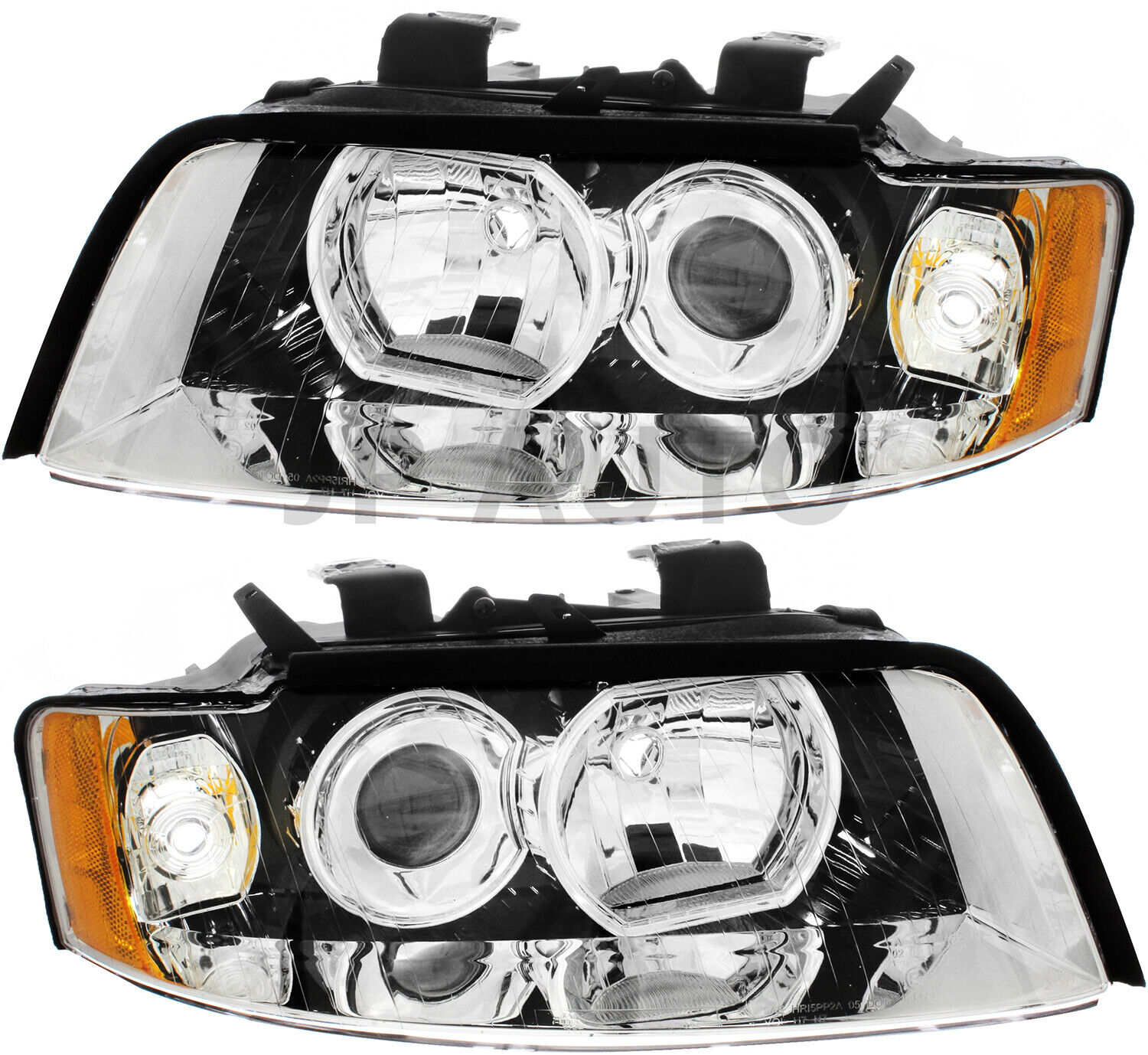 For 2002-2005 Audi A4 S4 Headlight Halogen Set Driver and Passenger Side