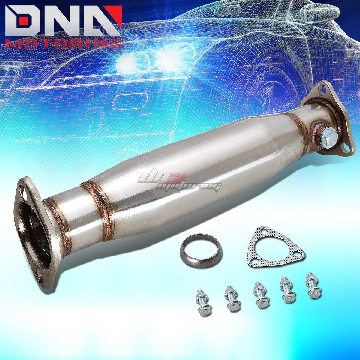 FOR HONDA CIVIC/CRX 88-91 EE EF STAINLESS HI-FLOW PERFORMANCE EXHAUST PIPING