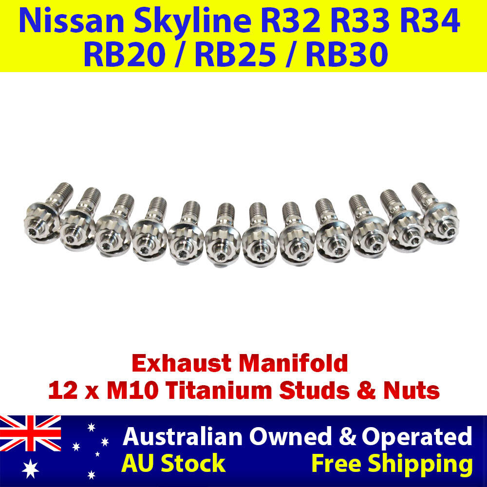 Titanium Exhaust Manifold Stud Kit For Holden Commodore VL RB30