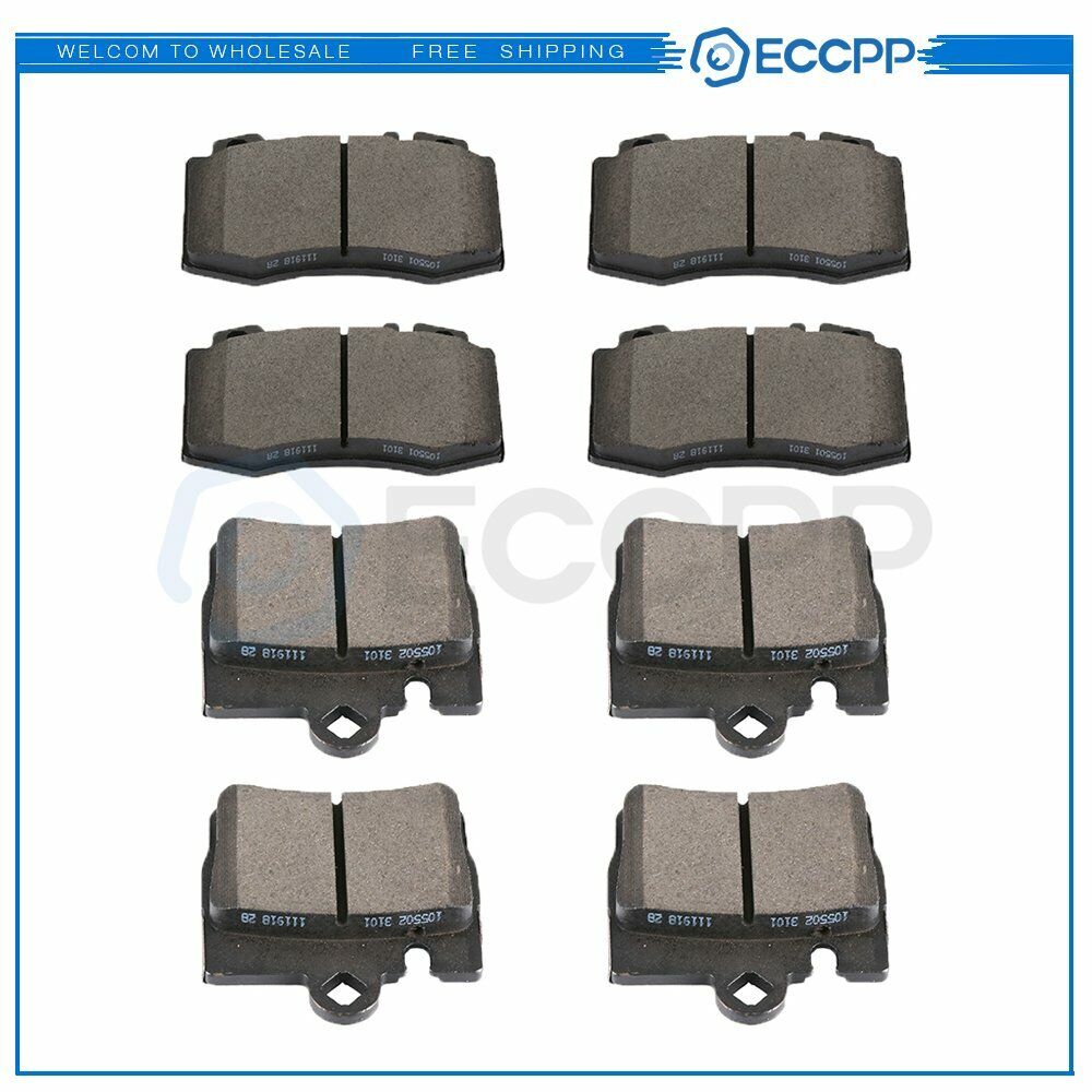 Front Rear Ceramic Brake Pads For Mercedes-Benz CL500 CL55 AMG S430 S55 AMG S600
