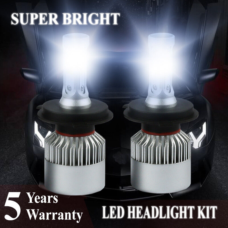 H4 9003 HB2 LED Headlight Bulbs 2000W 300000LM Conversion kit Light 6000K White