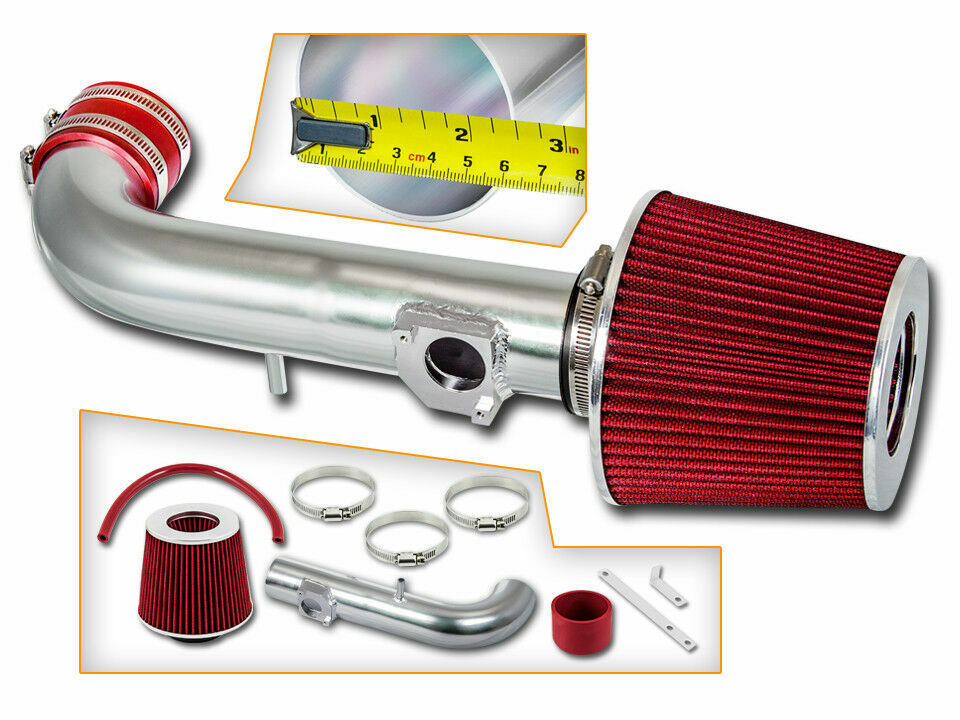 BCP RED For 2000 2001 2002 Corolla 1.8 1.8L Short Ram Air Intake + Filter