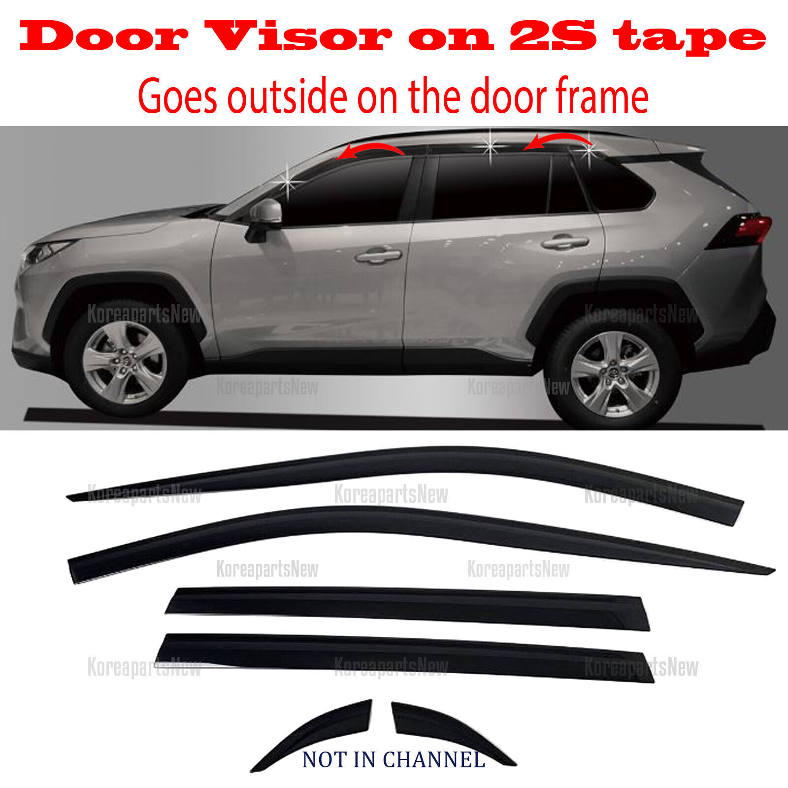 for Toyota RAV4 2019-2024 Window Wind Deflector Door Visor Rain Sun Guard ⭐6pcs⭐
