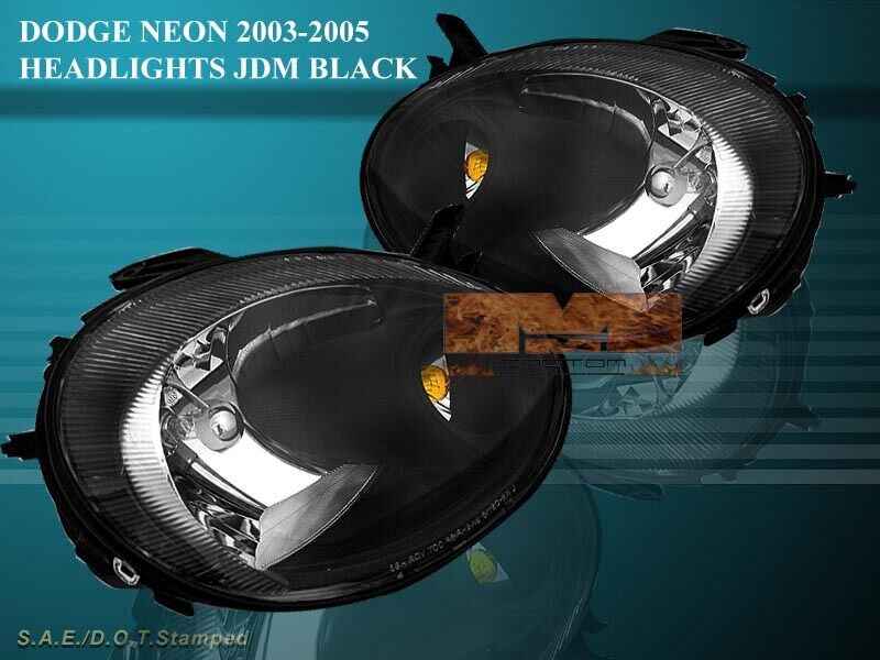 2003 2004 2005 DODGE NEON SRT-4 SRT4/SXT JDM BLACK HEADLIGHTS