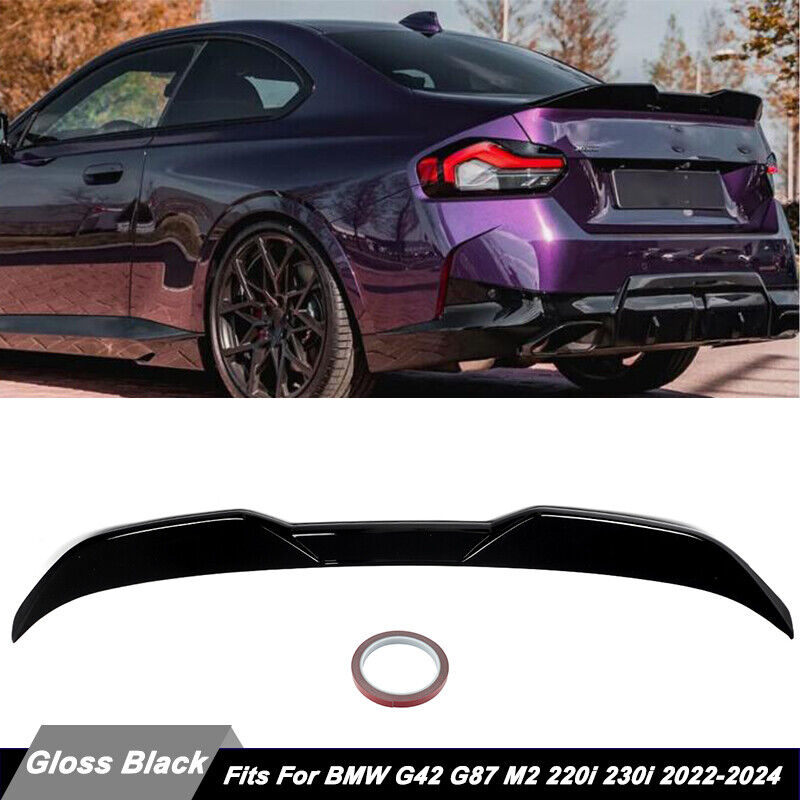 MP STYLE GLOSS BLACK SPOILER LIP WING FOR 2022-24 BMW G42 2 SERIES M240i G87 M2