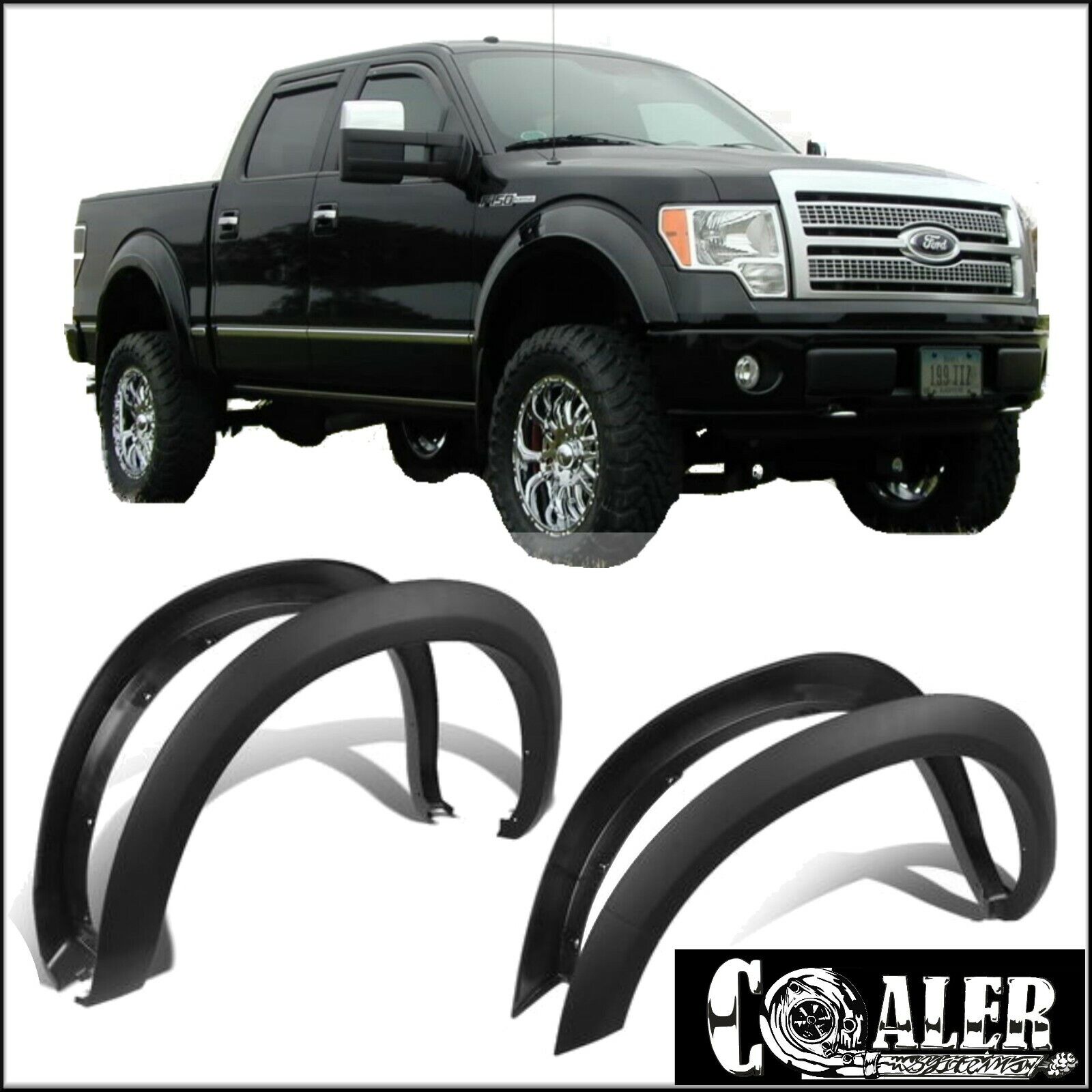 FENDER FLARES FACTORY OE STYLE  2004 - 2008 FORD F150 PICK UP 4PCS Paintable