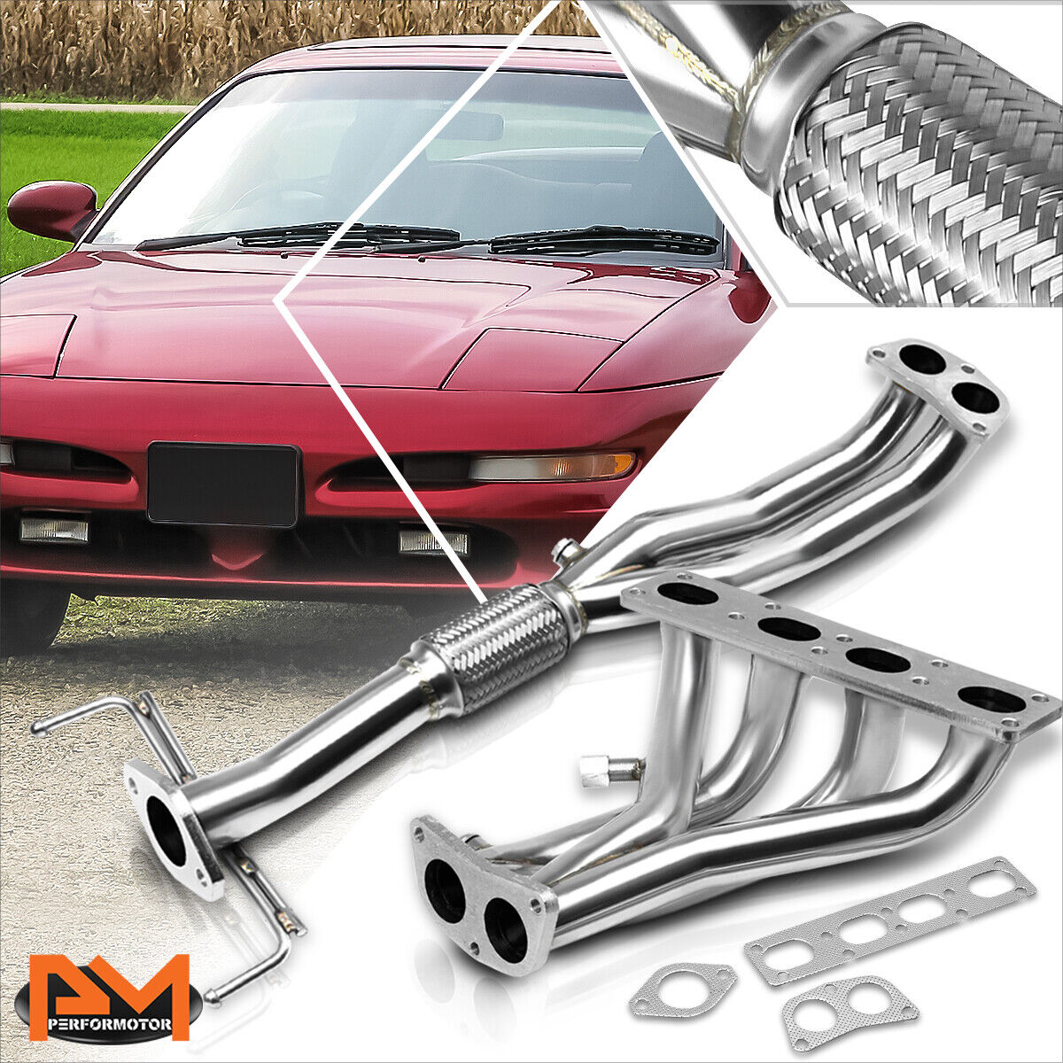 For 93-97 Ford Probe/Mazda MX6 2.0L 4CYL Stainless Steel 4-2-1 Exhaust Header