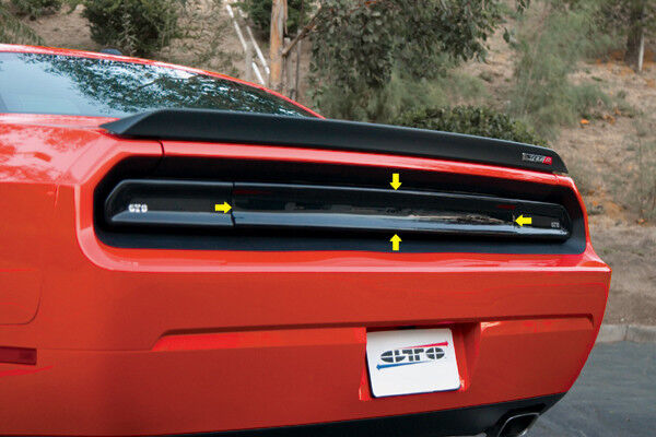 2008-2014 Challenger GTS Smoke Acrylic Taillight Center Panel Cover NO Cutout