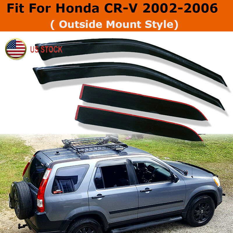 For Honda CRV CR-V 2002-2006 2005 2004 2003 Window Visor Rain Guard Deflectors