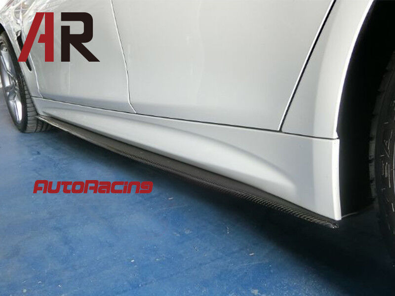 M4 Style Carbon Fiber Side Skirts Lip Spoiler For BMW 4-Series F32 F33 F36 