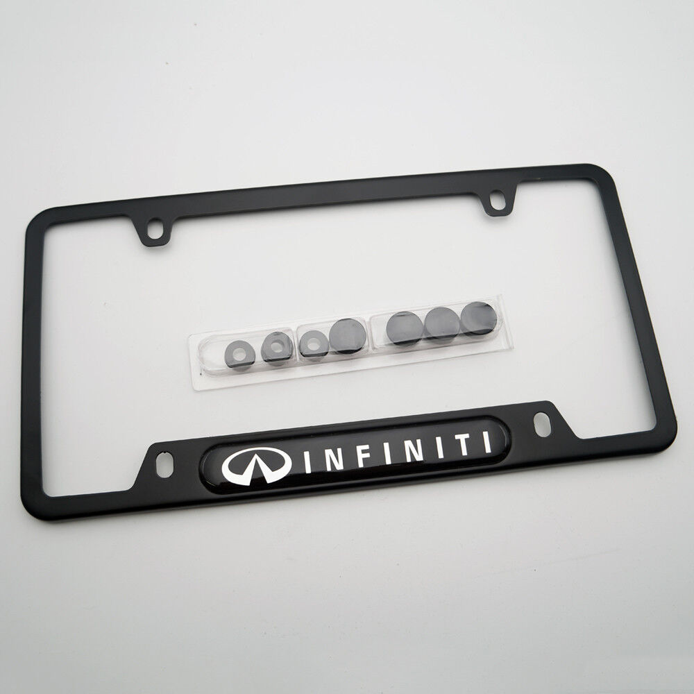 For Infiniti Brand New License Frame Plate Cover Black