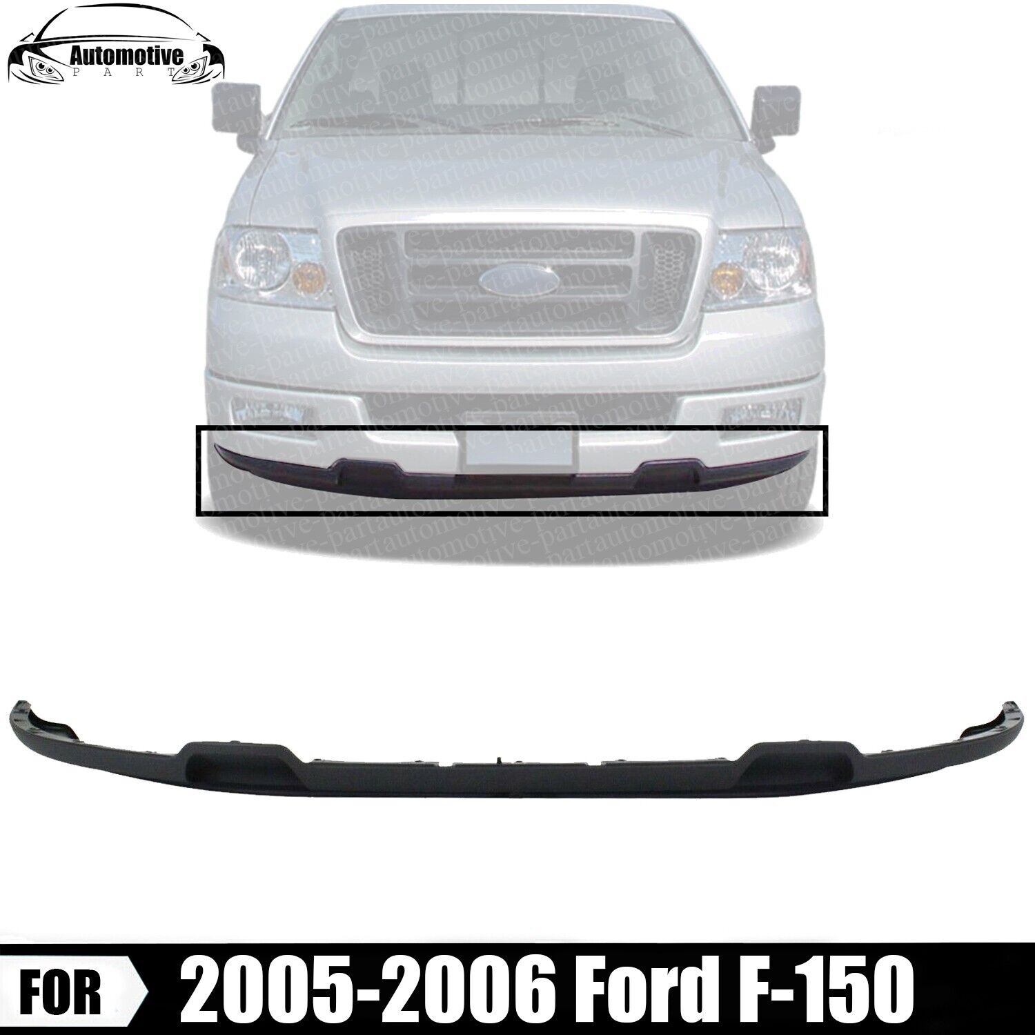 Front Lower Valance Spoiler Air Deflector Textured For 2005-2006 Ford F-150 RWD