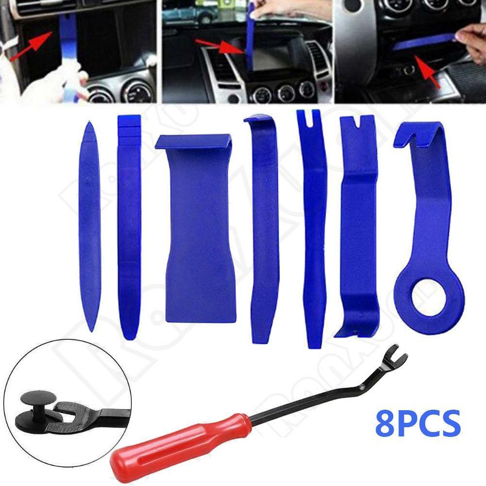  8PCS Car Panel Removal Open Pry Tools Kit Dash Door Radio Trim Car Accessories