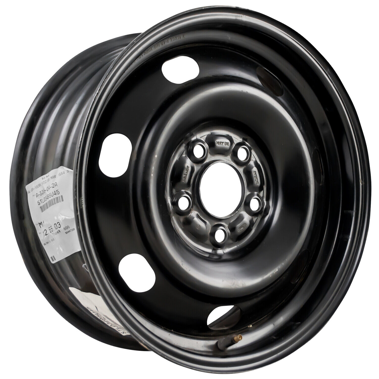 03495 Reconditioned OEM 16x4.5 Black Steel Wheel fits 2003-2011 Crown Victoria