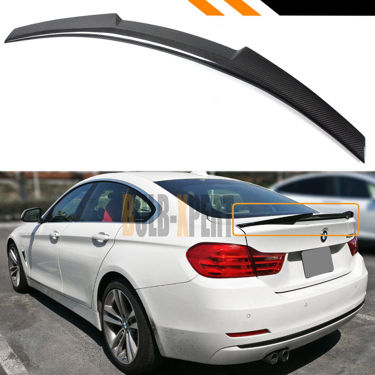 FOR 14-20 BMW F36 430i 435i 440i GRAN COUPE CARBON FIBER M4 STYLE TRUNK SPOILER