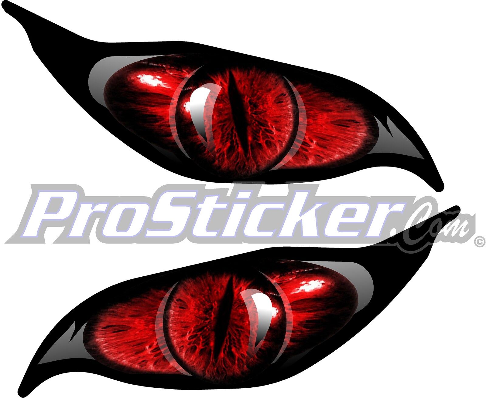 Prosticker 1 Set Red Evil Eye Monster Zombie Decal Sticker Each Eye 3