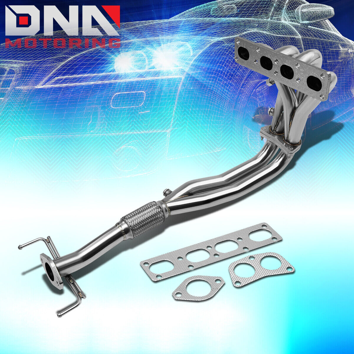 STAINLESS STEEL 4-2-1 HEADER FOR 93-97 PROBE/MX6 2.0 l4 4CYL EXHAUST/MANIFOLD