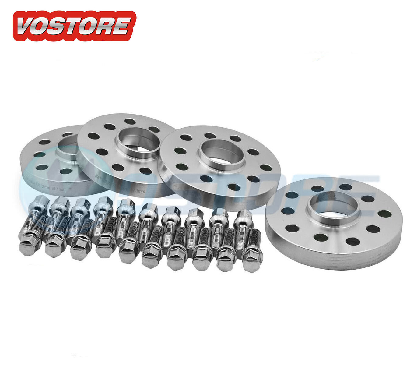 4pc 20mm Hubcentric Wheel Spacers Adapters 5x100 / 5x112 for VW Audi 57.1mm Bore