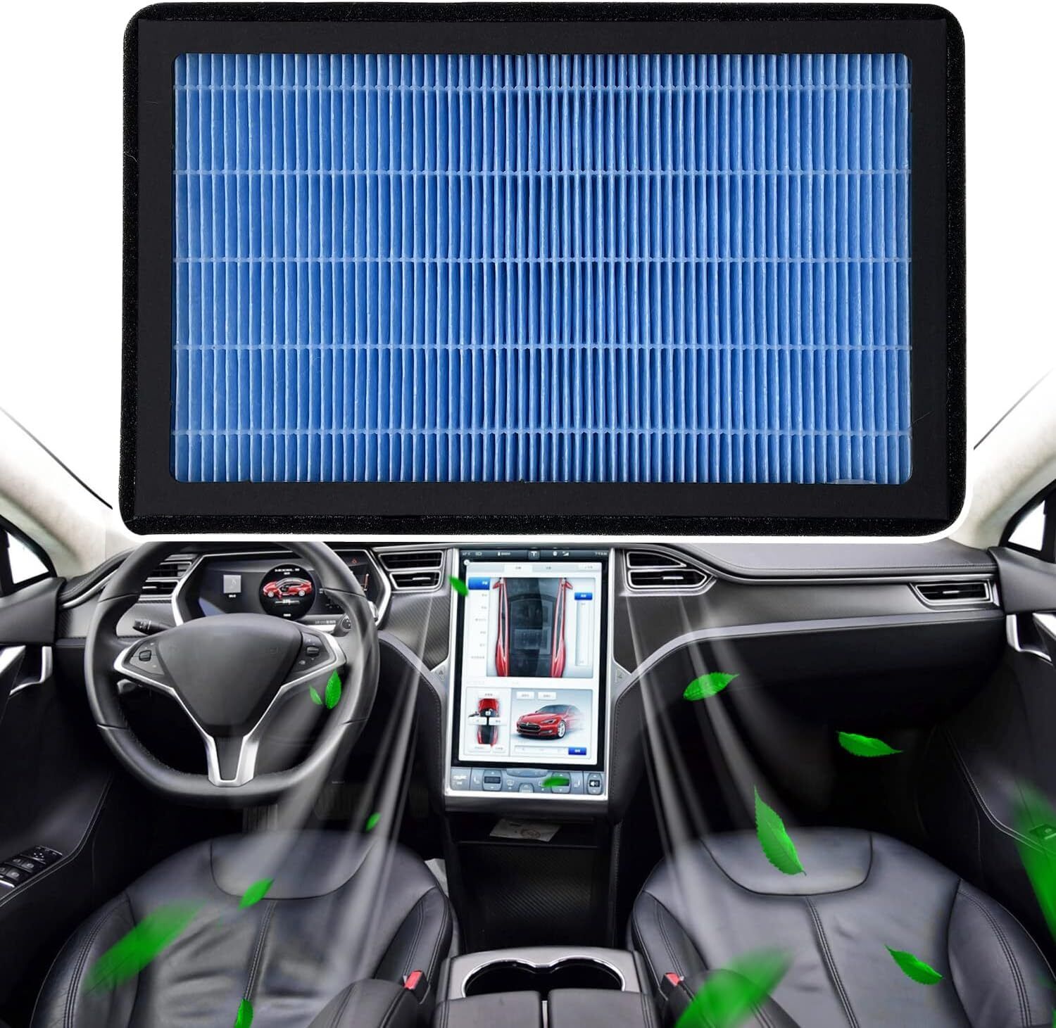 for Tesla Model S Cabin Air Filter with Activated Carbon Fit 2012-2015 Model... 