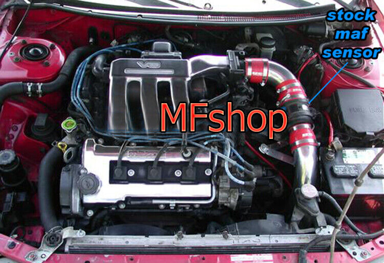 Red For 1993-1997 Ford Probe GT Mazda MX6 626 2.5L L4 Cold Air Intake Kit